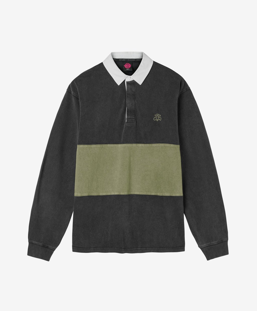 WALKER LONG SLEEVE POLO WASHED BLACK