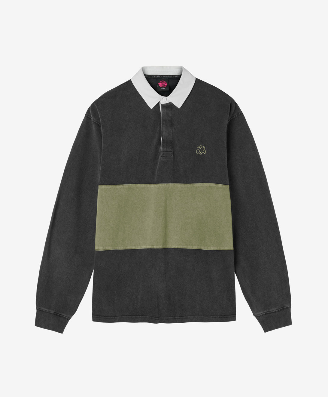 WALKER LONG SLEEVE POLO WASHED BLACK