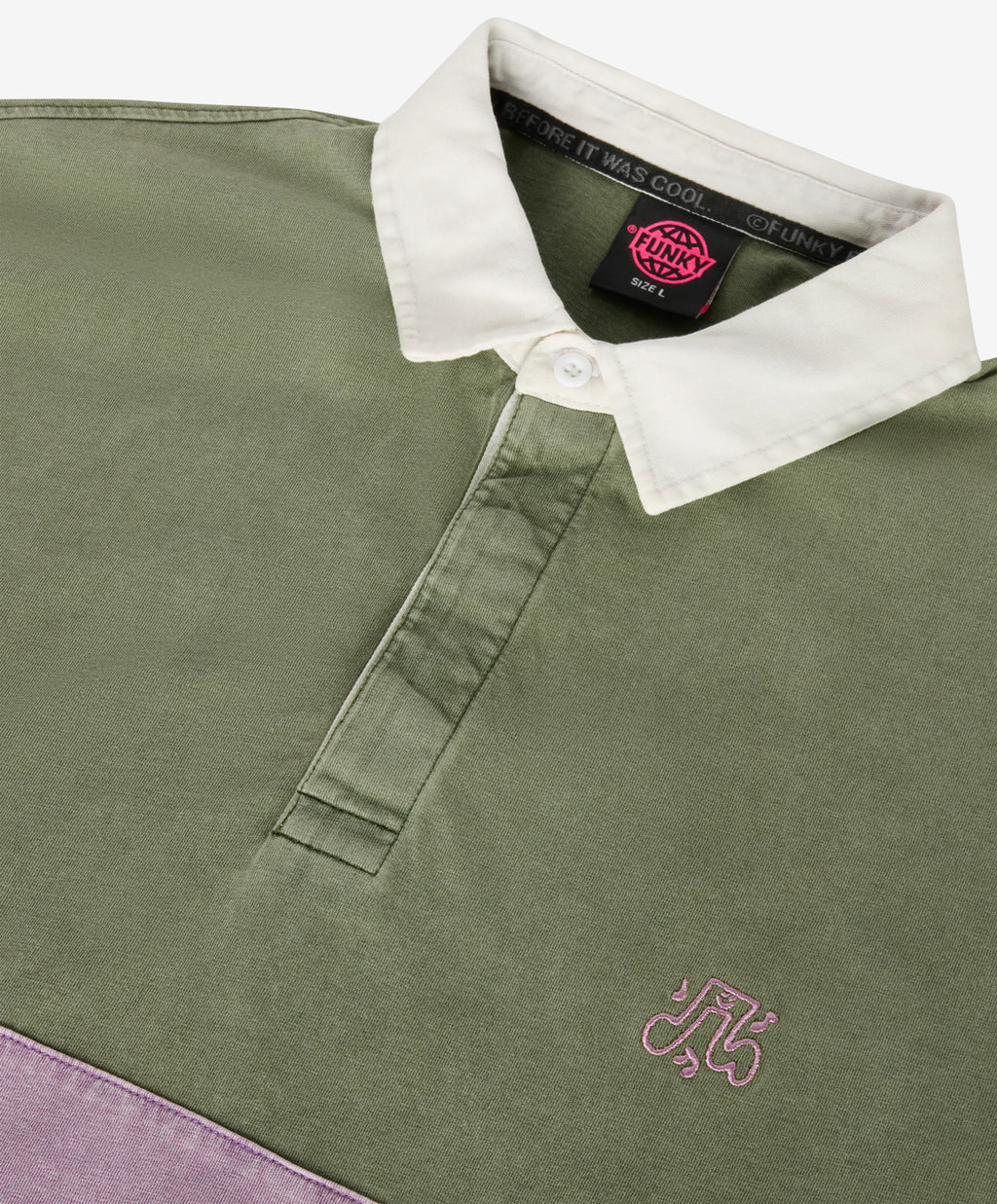 WALKER LONG SLEEVE POLO WASHED GREEN