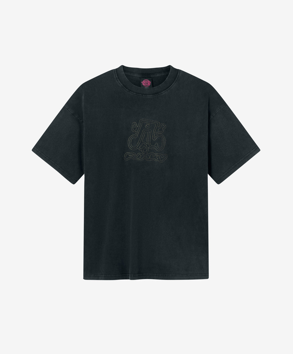 WALKER STITCH TEE WASHED BLACK