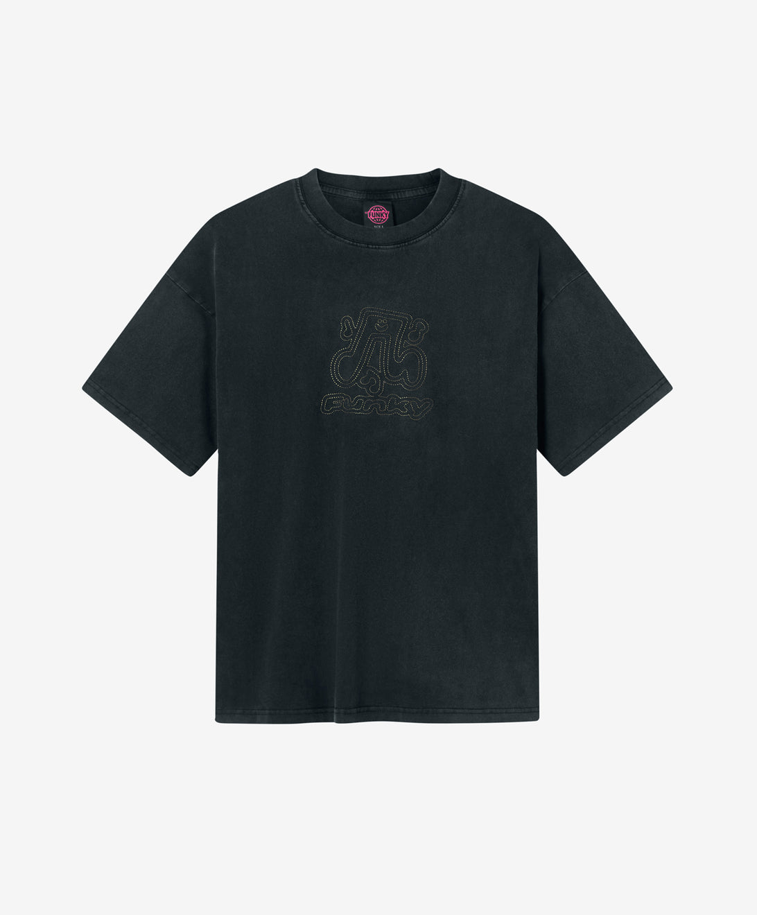 WALKER STITCH TEE WASHED BLACK