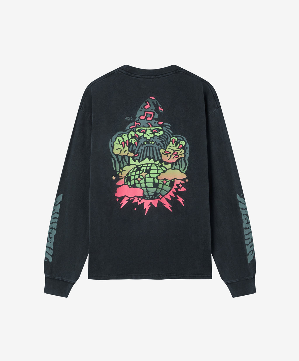WIZARD LONG SLEEVE TEE WASHED BLACK