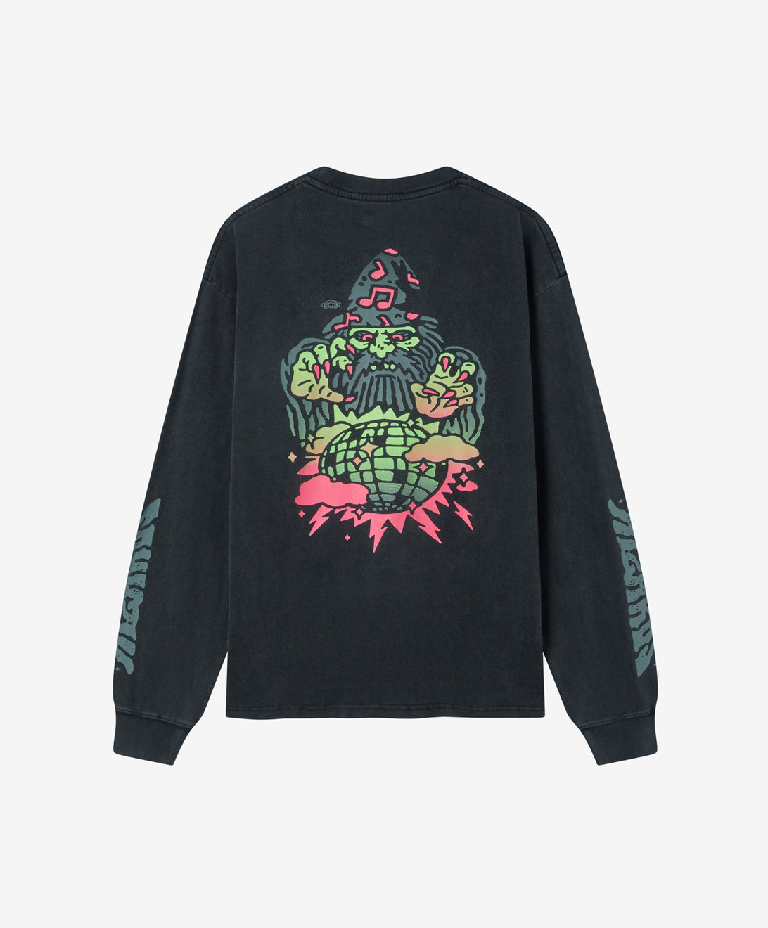 WIZARD LONG SLEEVE TEE WASHED BLACK