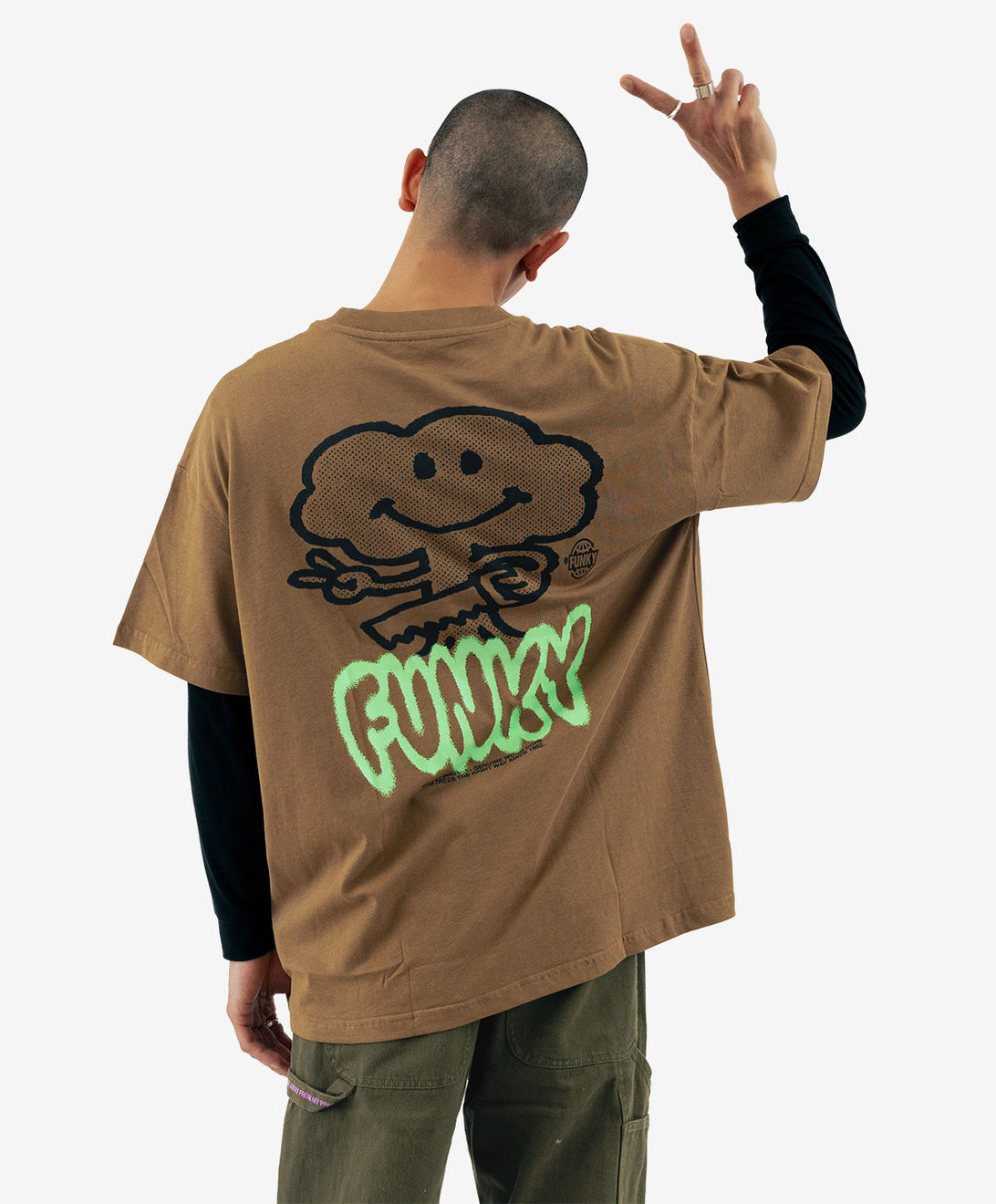 WOOD TEE CARAMEL