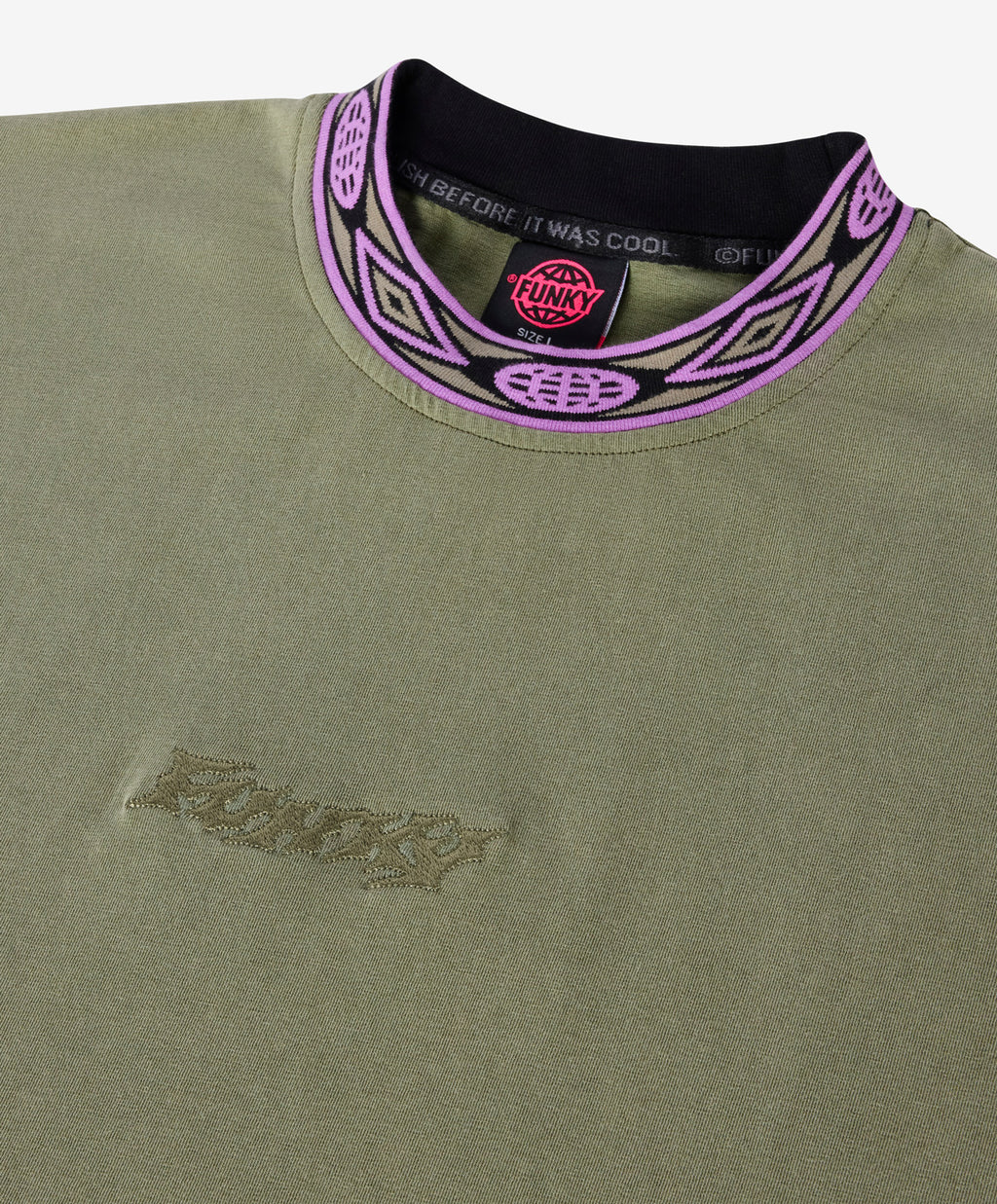WOVEN TEE WASHED OLIVE