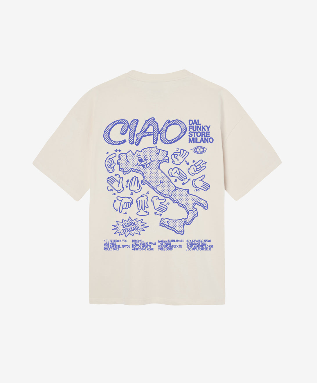 ITALIA TEE OFF WHITE