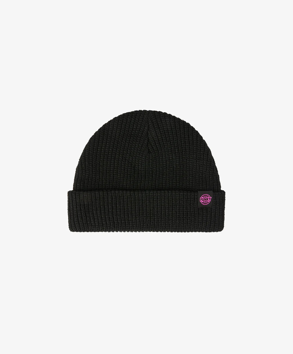 SHORT BEANIE BLACK LOGO