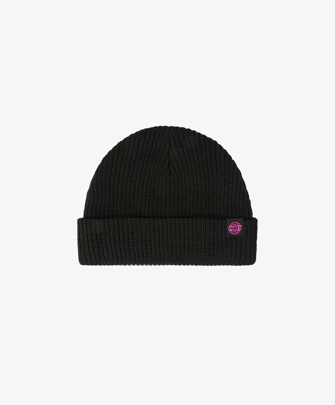 SHORT BEANIE BLACK LOGO