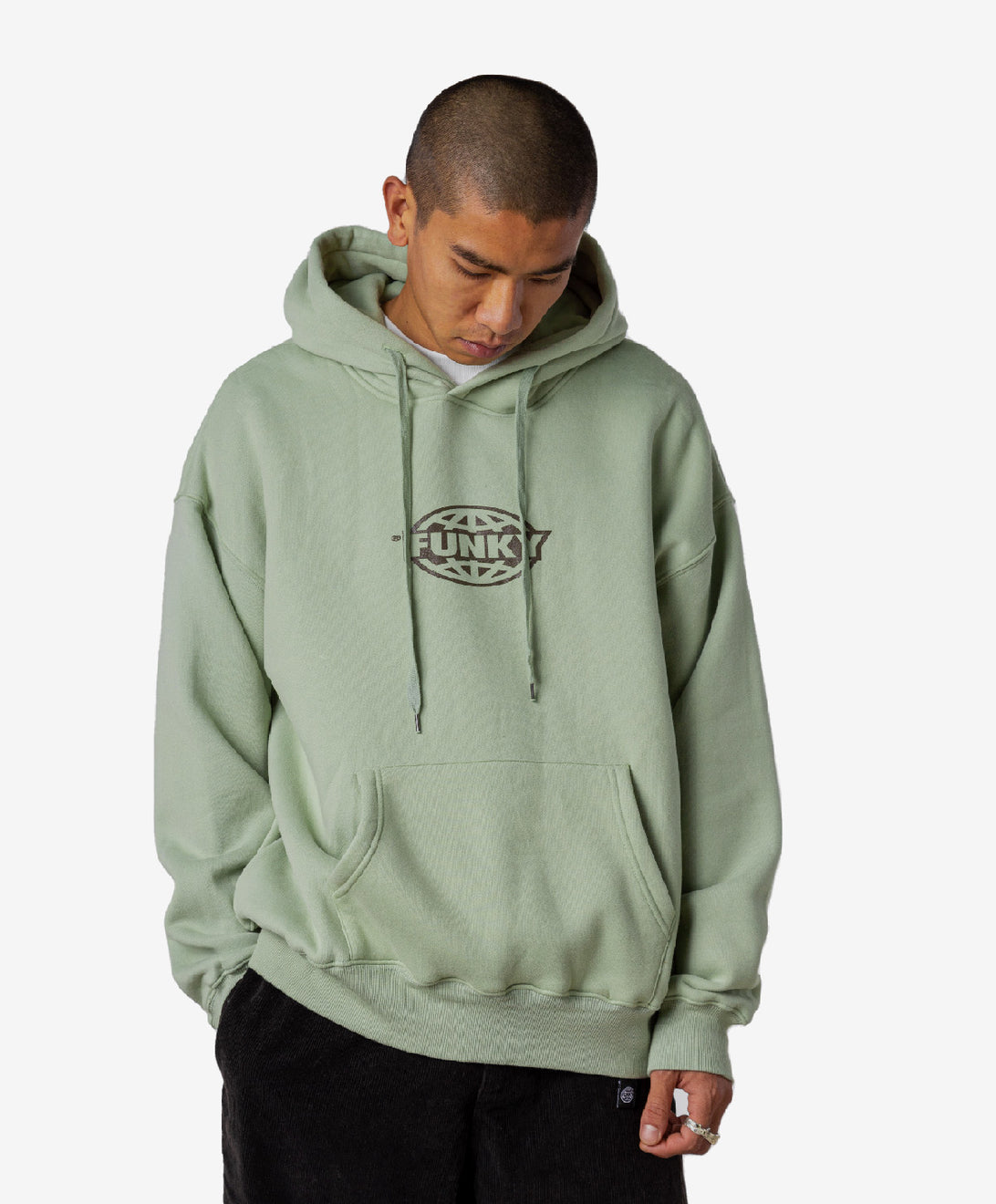 OVAL LOGO HOODIE SAGE