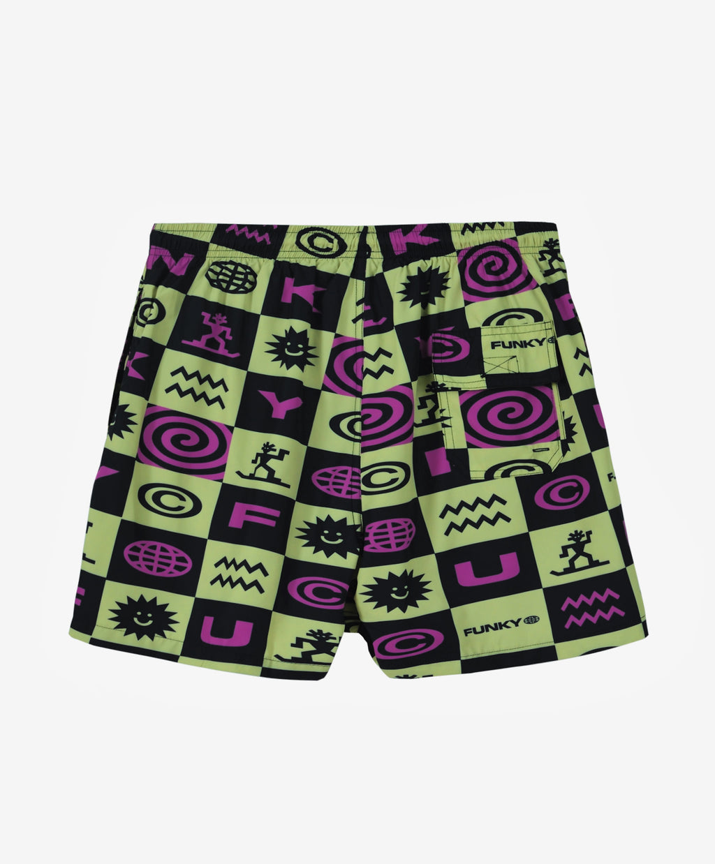 CHECK SWIM SHORT SAGE