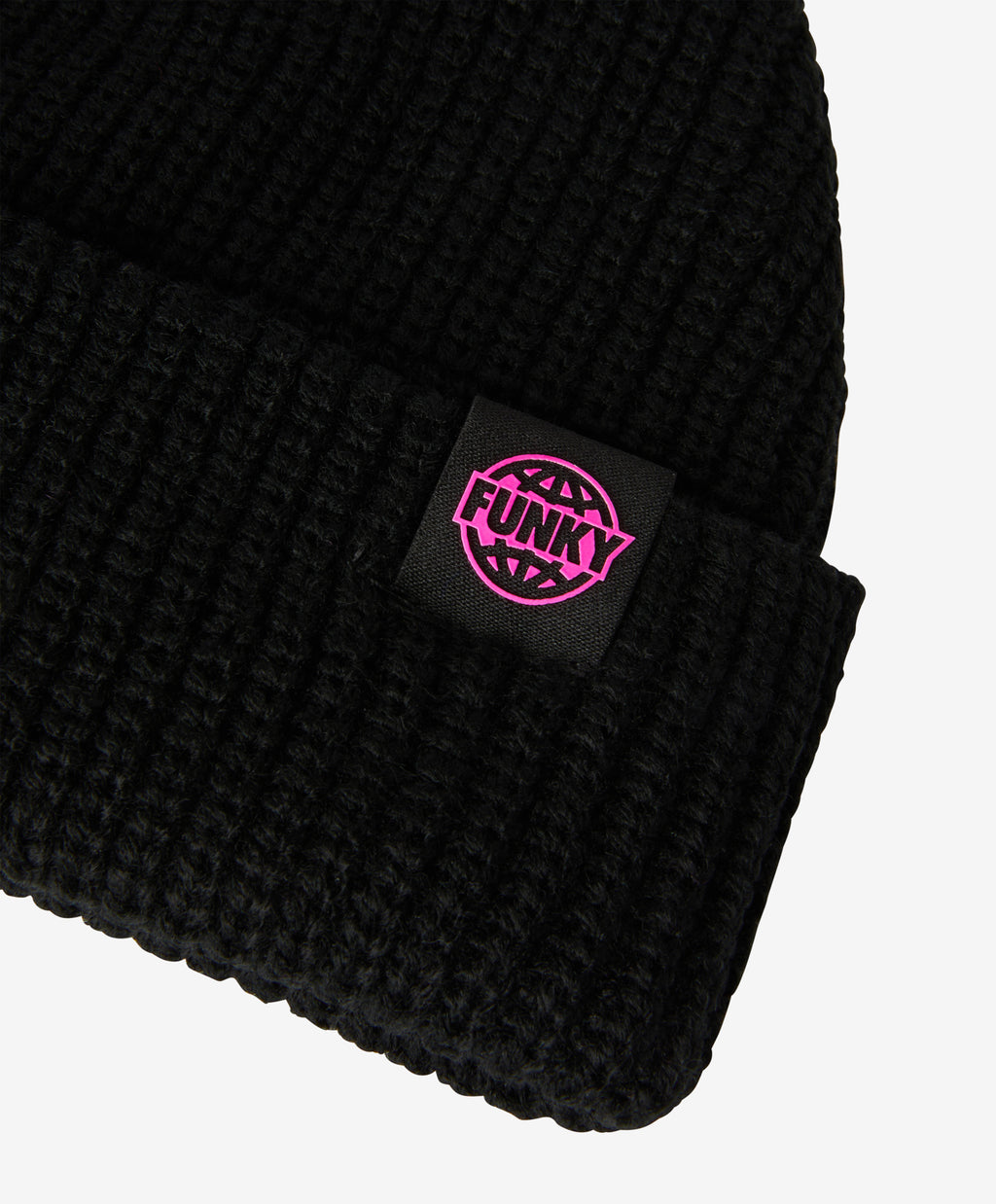 SHORT BEANIE BLACK LOGO