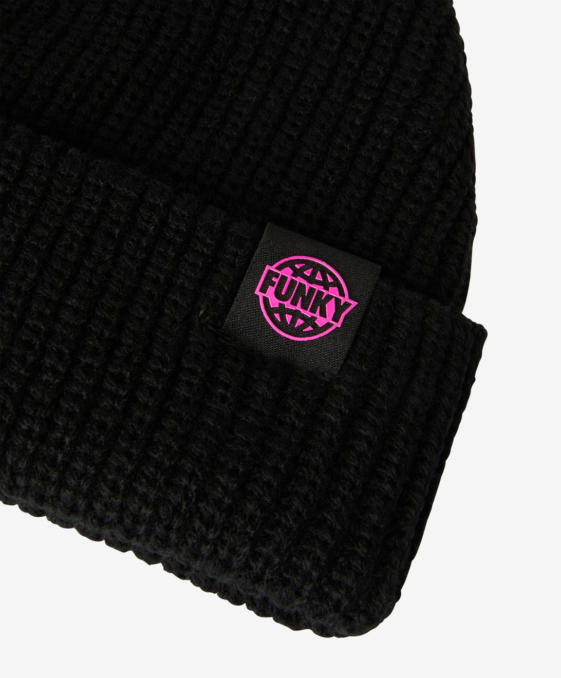 SHORT BEANIE BLACK LOGO