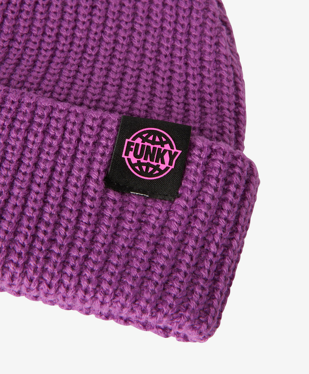 PURPLE SHORT BEANIE LOGO